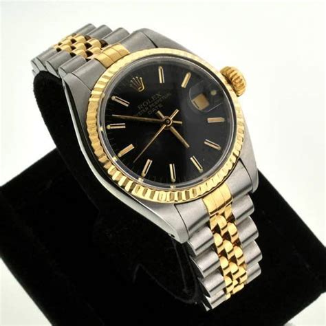 ladies black face rolex